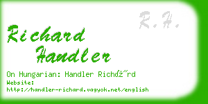 richard handler business card
